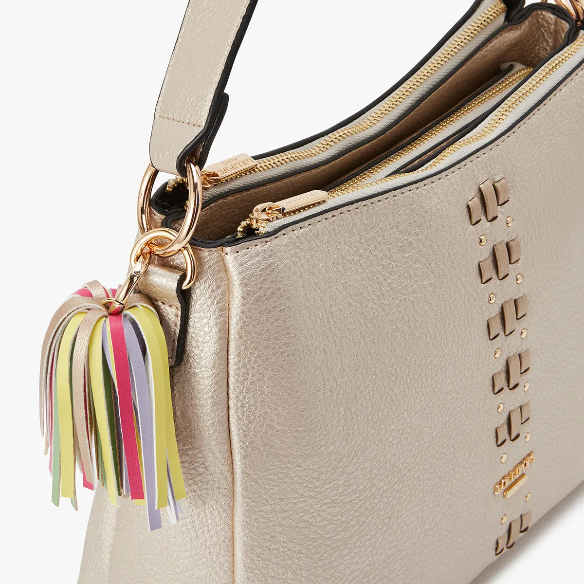 Grand sac hobo dore Lagarino
